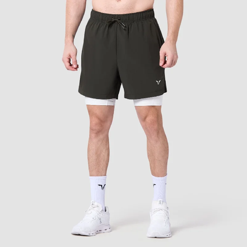 Men's adjustable - length convertible shorts for versatile useLimitless 2-In-1 7" Shorts - Khaki