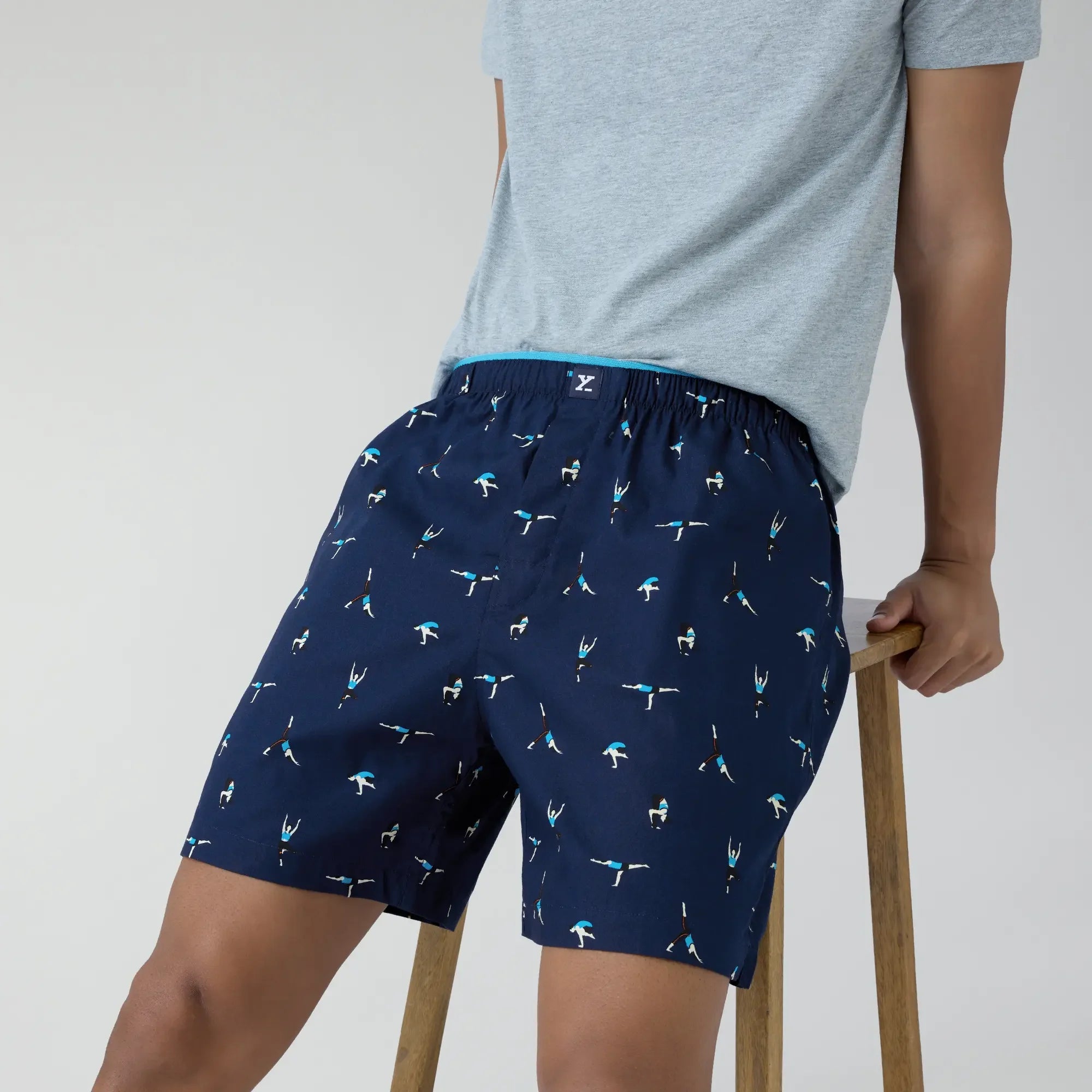 Men's ripped denim shorts for a trendy streetwear aestheticRenew Combed Cotton Boxer Shorts Midnight Blue