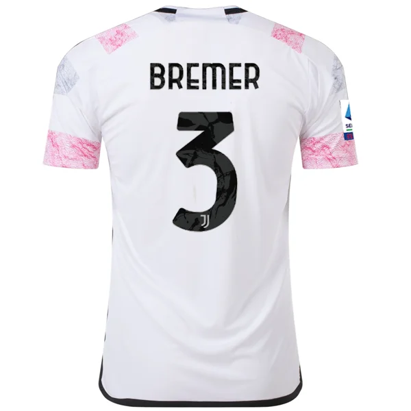 Men's Authentic Soccer Jerseys of National Teams for International Football Eventsadidas Juventus Bremer Away Jersey w/ Serie A 23/24 (White)