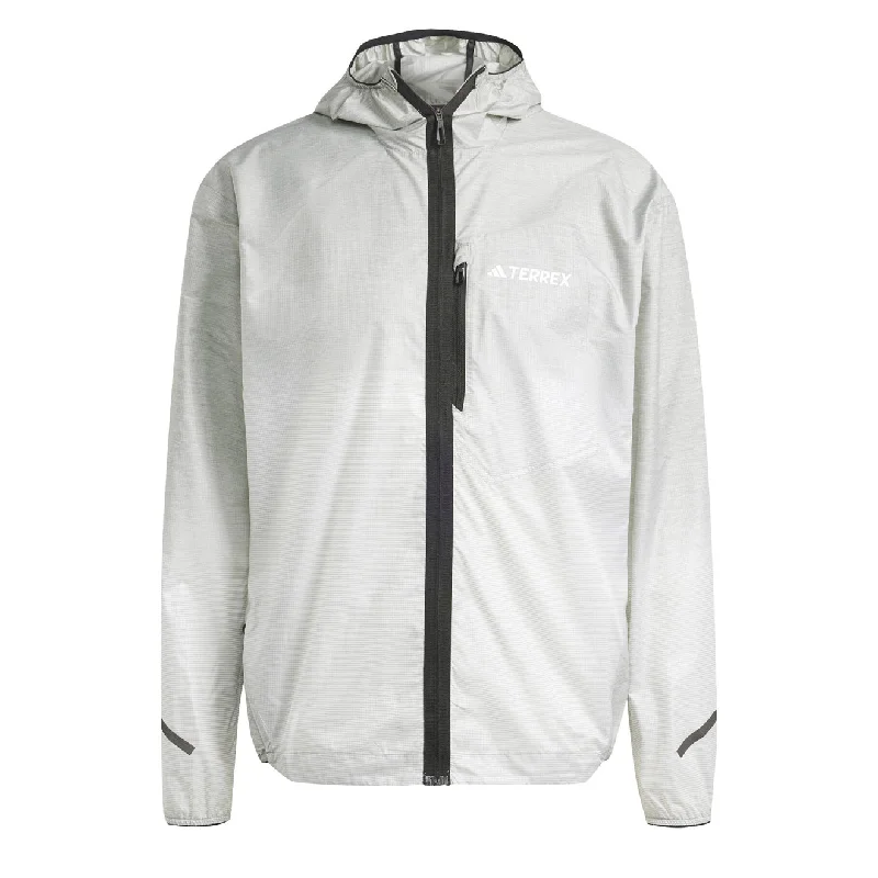 Men jackets with a hidden interior pocket for secure storageAdidas Terrex Xperior Light Windweave Jacket Silver Green