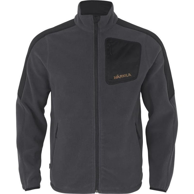 Men fleece - backed compression shirts for workoutsHarkila Venjan Polartec Mens Fleece Jacket - Black/Grey