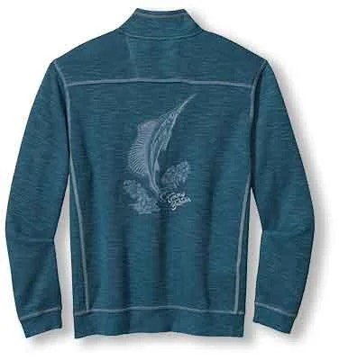 Men's Metallic - Trimmed Pullover in Silver for a Glamorous Party OutfitTommy Bahama Tobago Bay Marlin Splash Hz Sweater - Blue Allure Men's Metallic - Trimmed Pullover in Silver for a Glamorous Party OutfitTommy Bahama Tobago Bay Marlin Splash Hz Sweater - Blue Allure