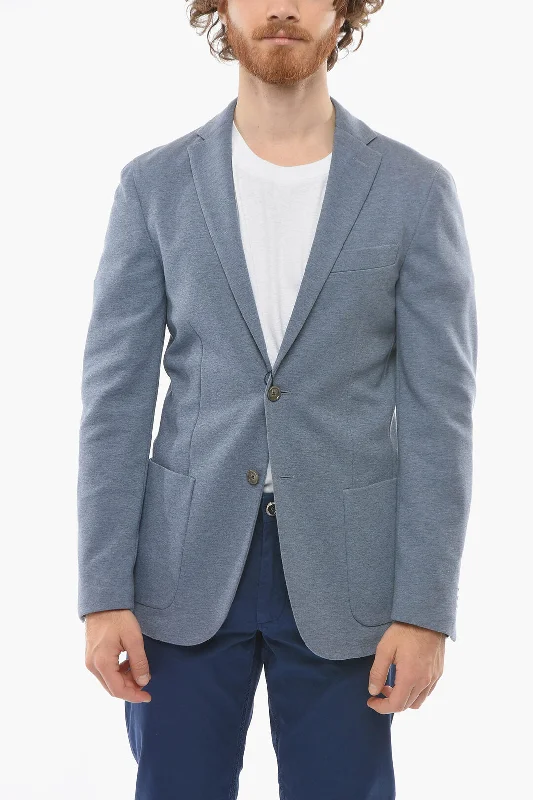 Men coats with a wind - resistant outer layer for blustery weatherCorneliani CC COLLECTION Unlined RESET Jersey Blazer Men coats with a wind - resistant outer layer for blustery weatherCorneliani CC COLLECTION Unlined RESET Jersey Blazer