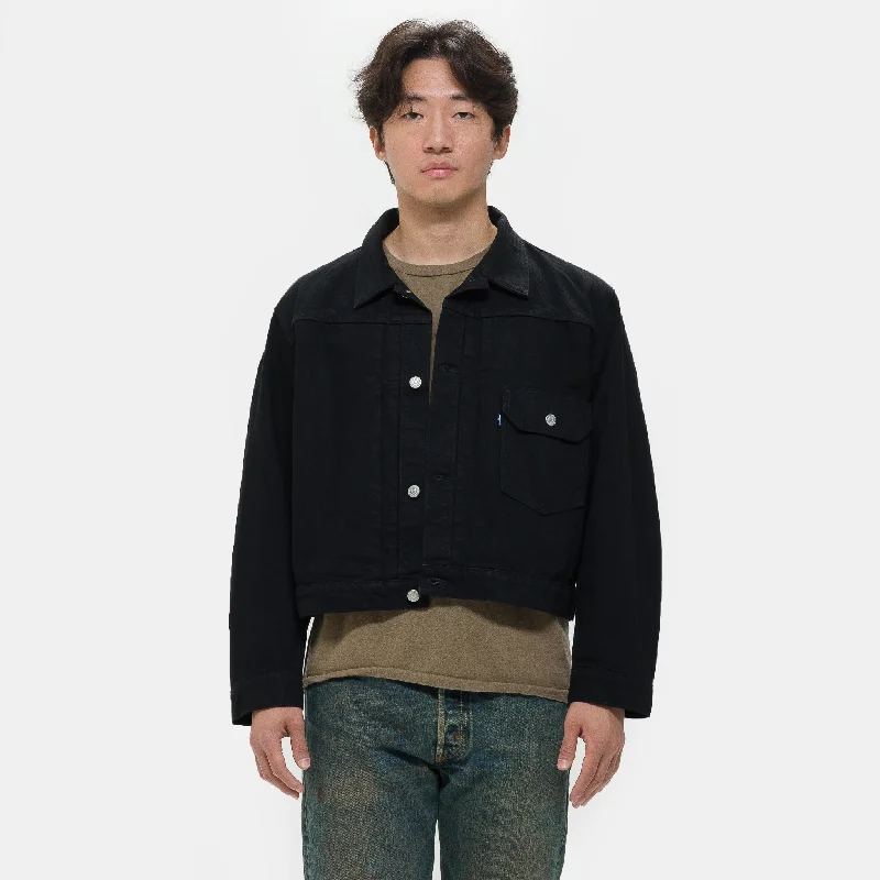 Men coats made from recycled materials for an eco - friendly choiceMade in Japan Type I Denim Jacket in MOJ Greaser