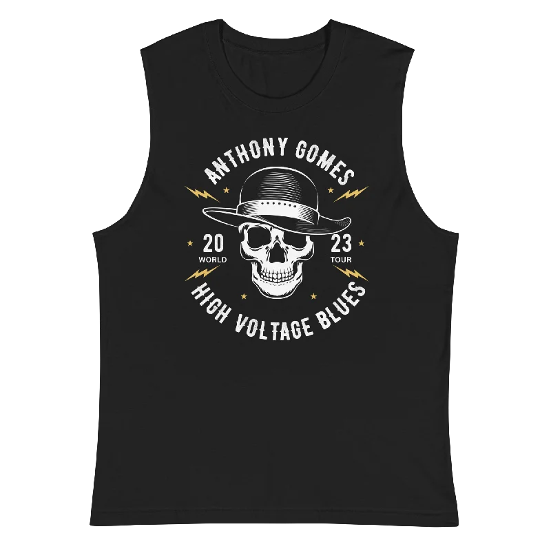 men's tank tops for danceSkull Hat Muscle Shirt