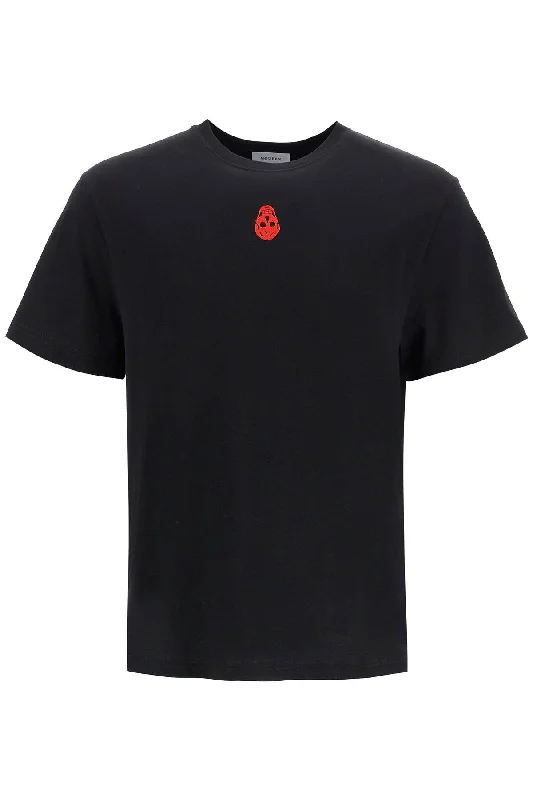 Men's slim - fit graphic t - shirts with vintage rock band printsAlexander Mcqueen Men's Skull Embroide T-Shirt