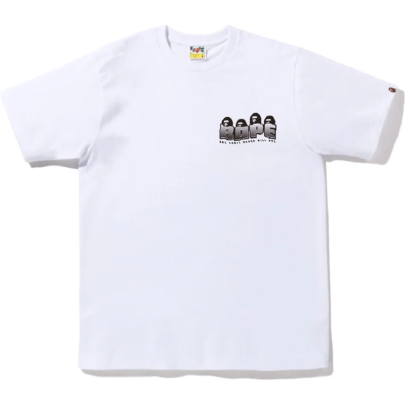 Men's short - sleeve linen t - shirts for summer beach outingsBape Distortion Tee Mens