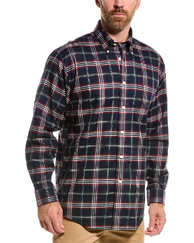 Men's ribbed t - shirts with a textured finish for added styleBrooks Brothers Madison Fit Twill Shirt