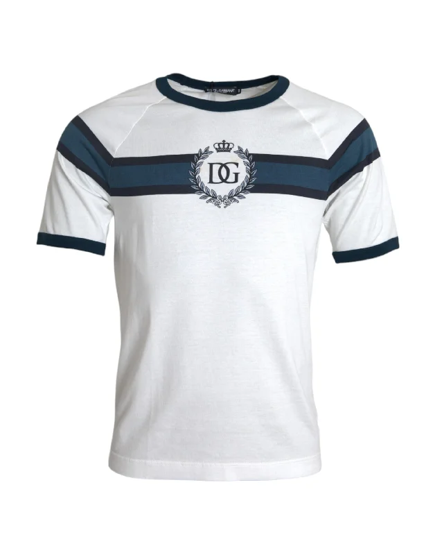 Men's UV - protection t - shirts for outdoor activities in the sunDolce & Gabbana  D&G Logo Cotton Short Sleeves Men's T-shirt
