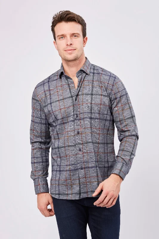 Men's mock - neck t - shirts with a modern and sleek styleMax Colton James Shirt in Grey Multi
