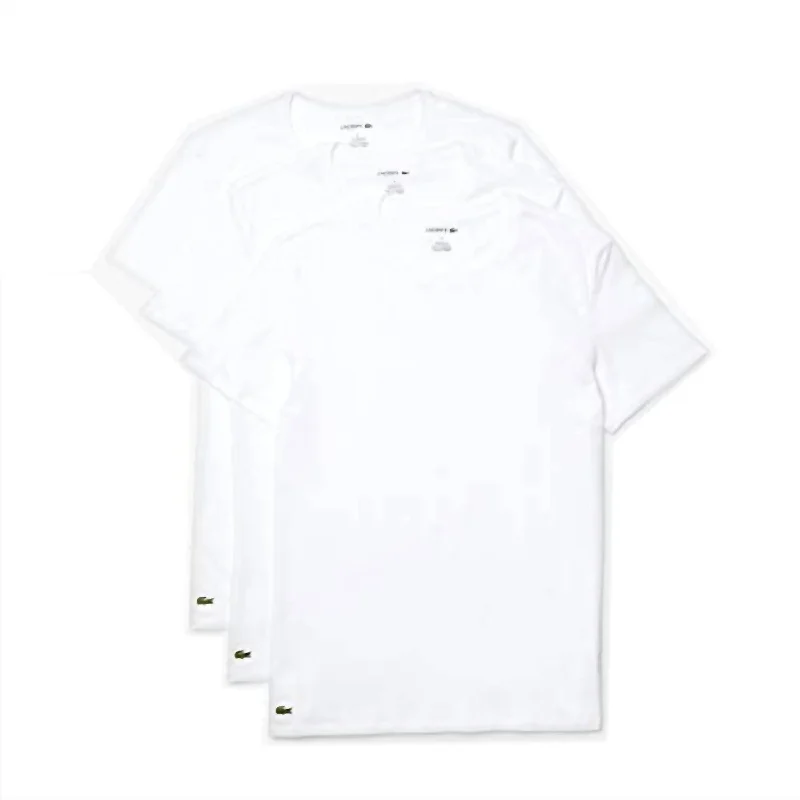 Men's distressed denim - look t - shirts with a rugged appealMen's Essentials 3-Pack Crew Neck T-Shirts In White