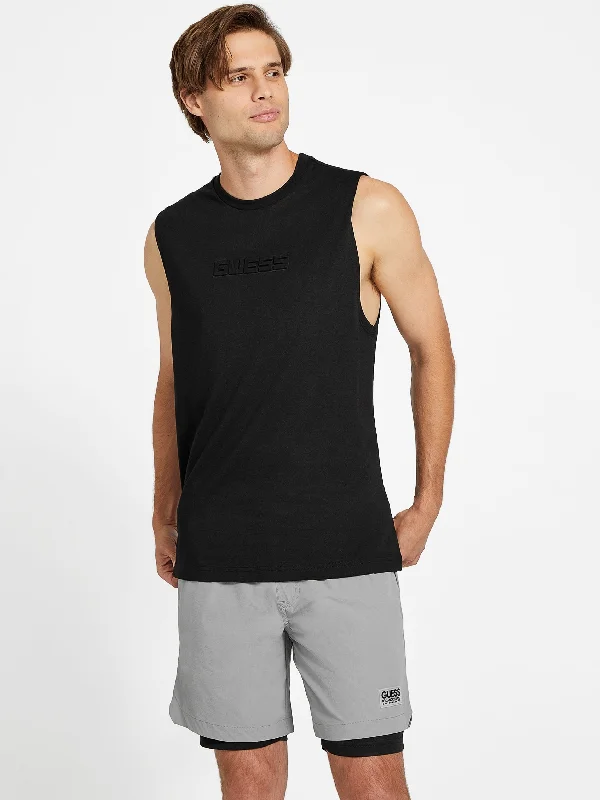 Men's mock - neck t - shirts with a modern and sleek styleMorris Logo Tank