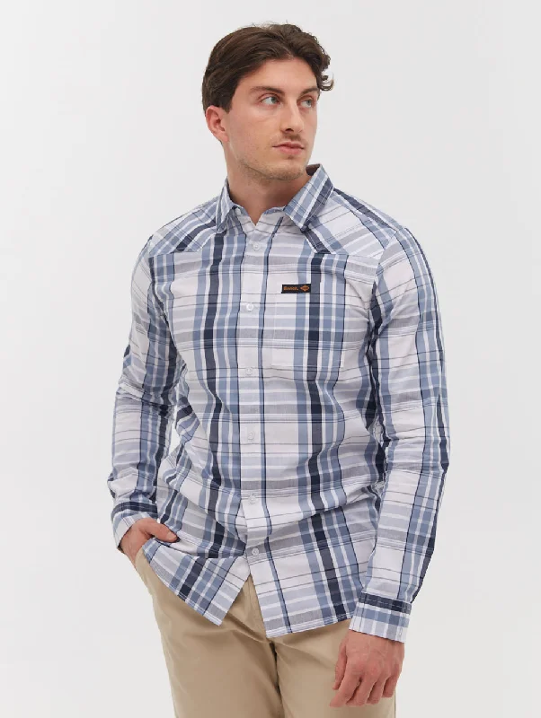 Men's lightweight performance t - shirts for running marathonsMykos Long Sleeve Check Shirt