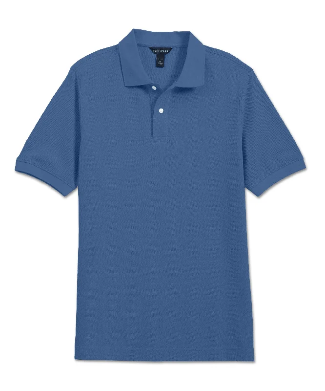 Men's organic cotton crew - neck t - shirts for everyday comfortPima Pique Polo, Country Blue